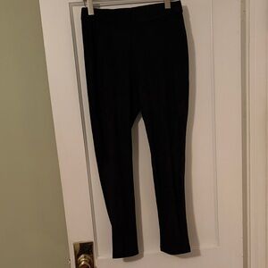 Halston black faux suede skinny pants size M